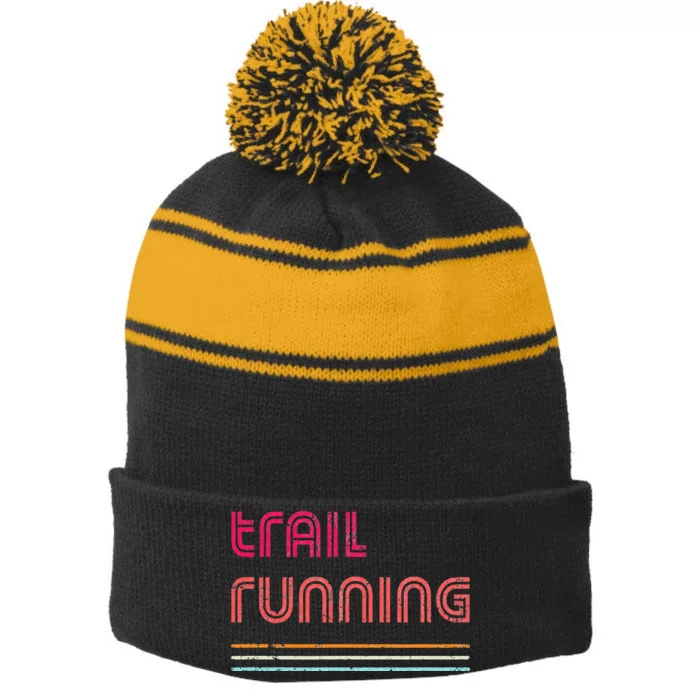 Parkour Free Running Training Traceur Retro Stripe Pom Pom Beanie