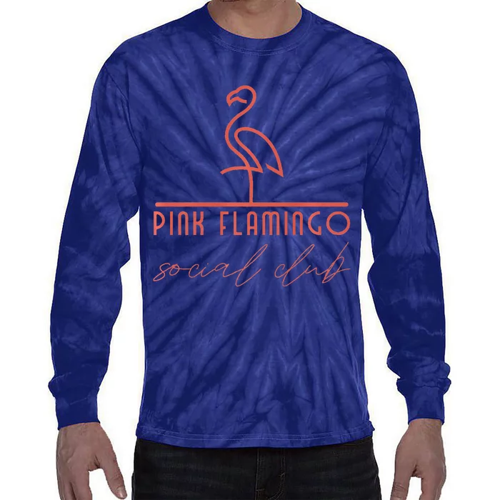 Pink Flamingo Social Club De Pere Premium Tie-Dye Long Sleeve Shirt