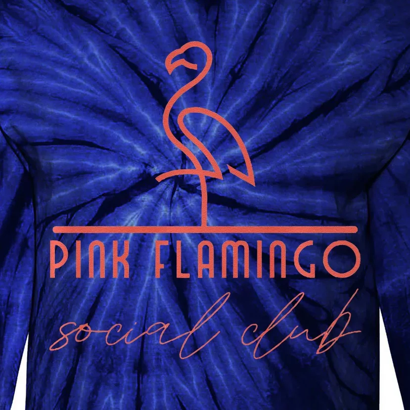 Pink Flamingo Social Club De Pere Premium Tie-Dye Long Sleeve Shirt