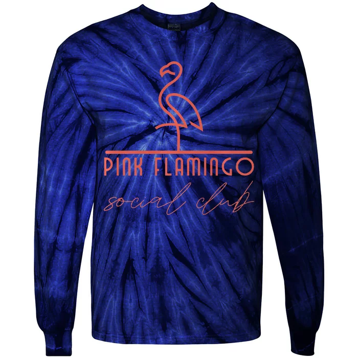 Pink Flamingo Social Club De Pere Premium Tie-Dye Long Sleeve Shirt