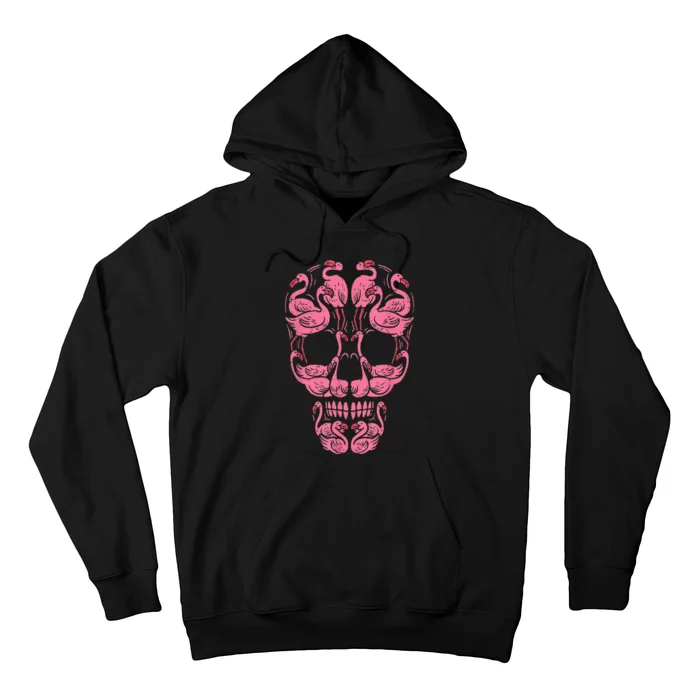 Pink Flamingo Skull Breast Cancer Awareness Halloween 2021 Hoodie