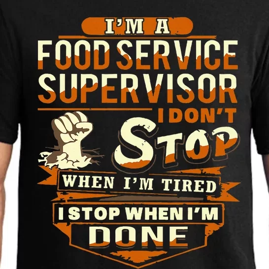 Proud Food Service Supervisor Funny Pajama Set