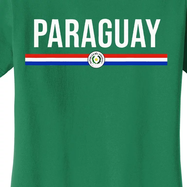 Paraguay Flag Sports Soccer Football Athletic Jersey Top Women's T-Shirt