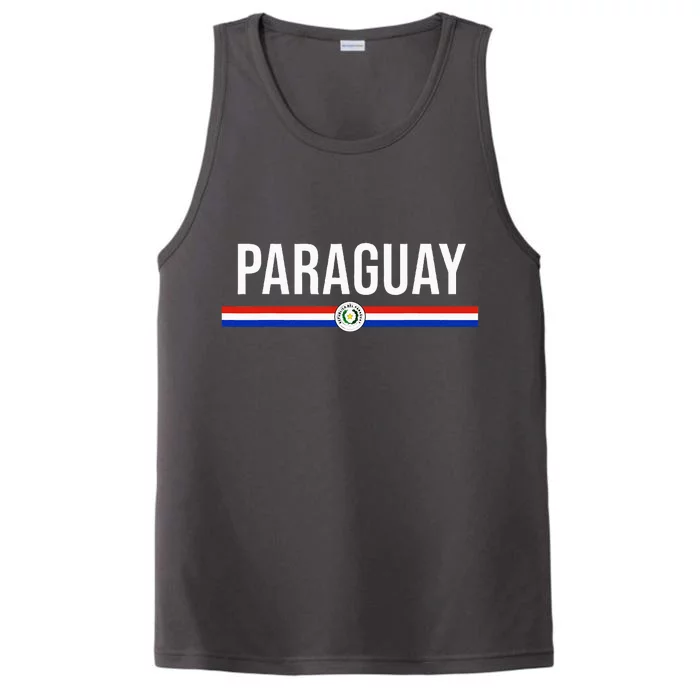 Paraguay Flag Sports Soccer Football Athletic Jersey Top Performance Tank