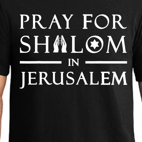 Pray For Shalom In Jerusalem Israel Pajama Set