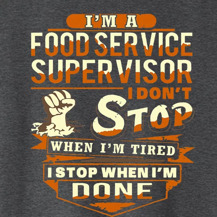 Proud Food Service Supervisor Women's Crop Top Tee