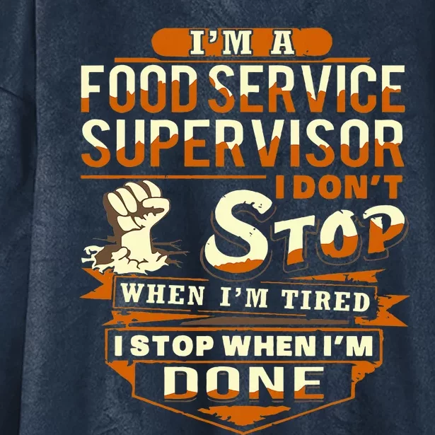 Proud Food Service Supervisor Hooded Wearable Blanket