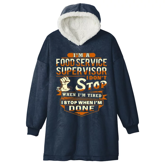 Proud Food Service Supervisor Hooded Wearable Blanket