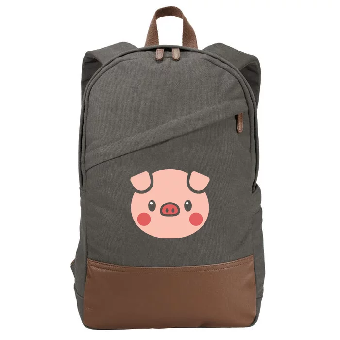 Pig Face Shirts Gift For Pig Lover Cotton Canvas Backpack