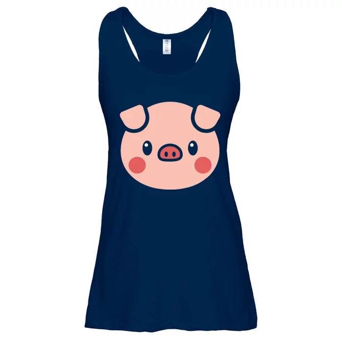 Pig Face Shirts Gift For Pig Lover Ladies Essential Flowy Tank