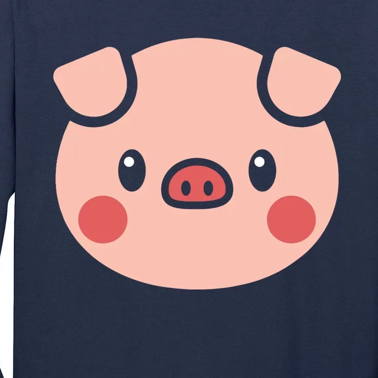 Pig Face Shirts Gift For Pig Lover Tall Long Sleeve T-Shirt