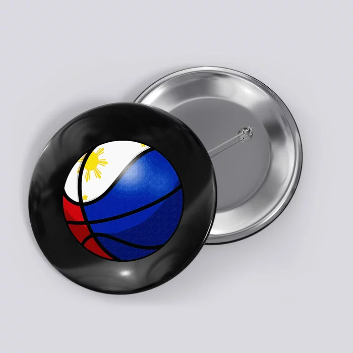 Philippines Filipino Sport Basketball Basket Ball Proud Flag Button