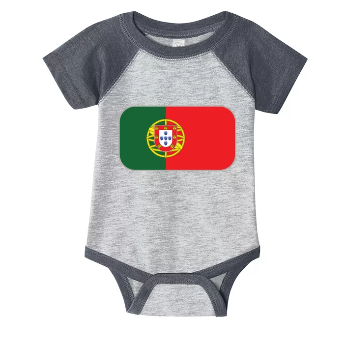 Portugal Flag Soccer Portuguese Flag Infant Baby Jersey Bodysuit