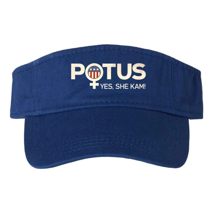 Potus Female Symbol Yes She Kam Harris For President Cute Gift Valucap Bio-Washed Visor