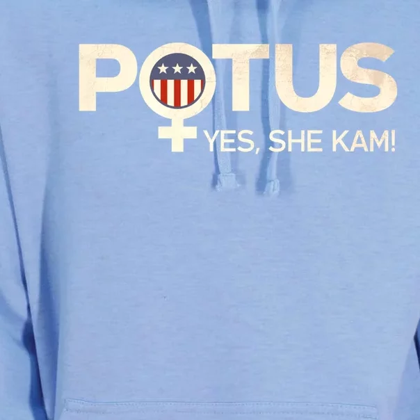 Potus Female Symbol Yes She Kam Harris For President Cute Gift Unisex Surf Hoodie