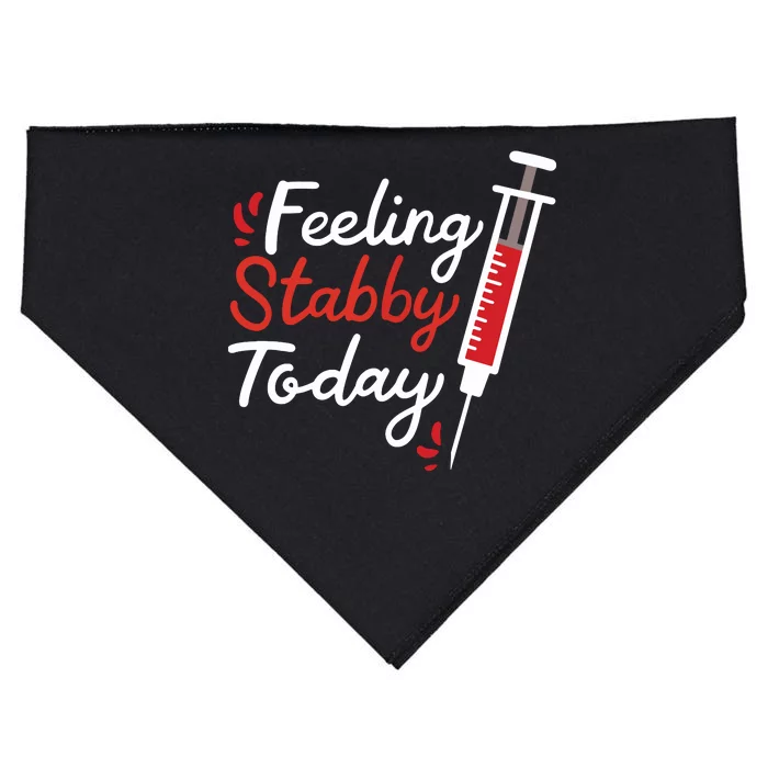 Phlebotomy Feeling Stabby Today Phlebotomist USA-Made Doggie Bandana