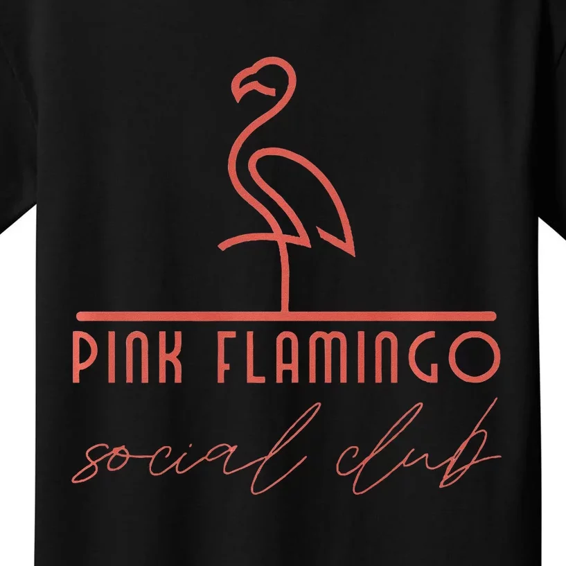 Pink Flamingo Social Club Fun Kids T-Shirt