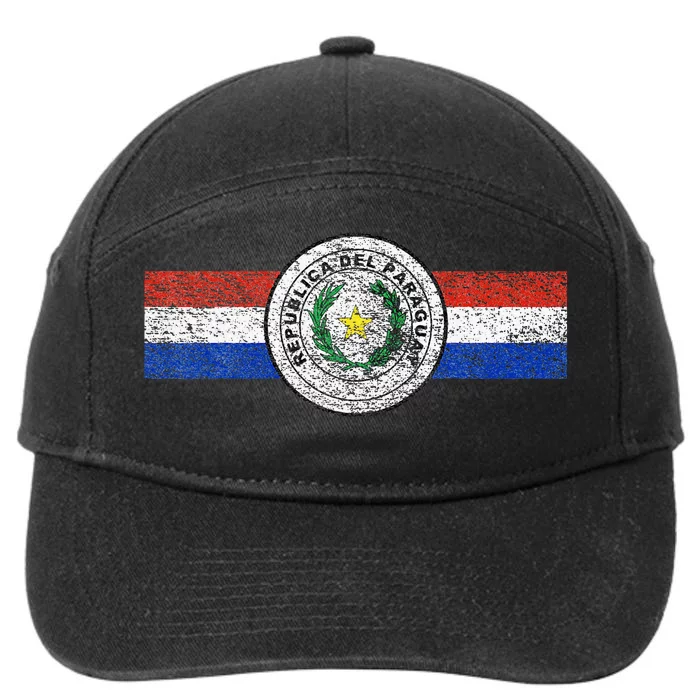 Paraguay Flag Sports Athletic Jersey Style Top 7-Panel Snapback Hat