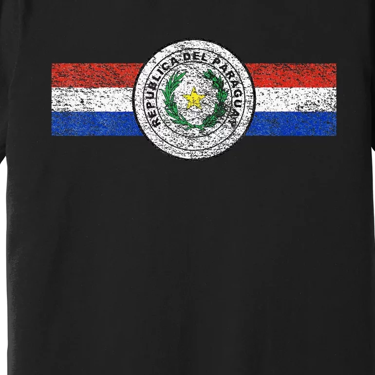 Paraguay Flag Sports Athletic Jersey Style Top Premium T-Shirt