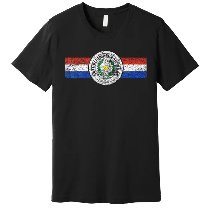 Paraguay Flag Sports Athletic Jersey Style Top Premium T-Shirt