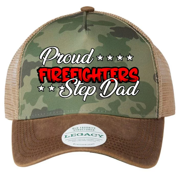 Proud Firefighters Step Dad Gift Legacy Tie Dye Trucker Hat