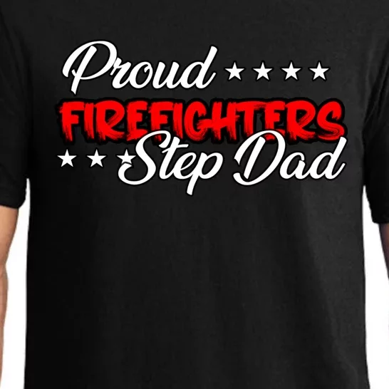 Proud Firefighters Step Dad Gift Pajama Set