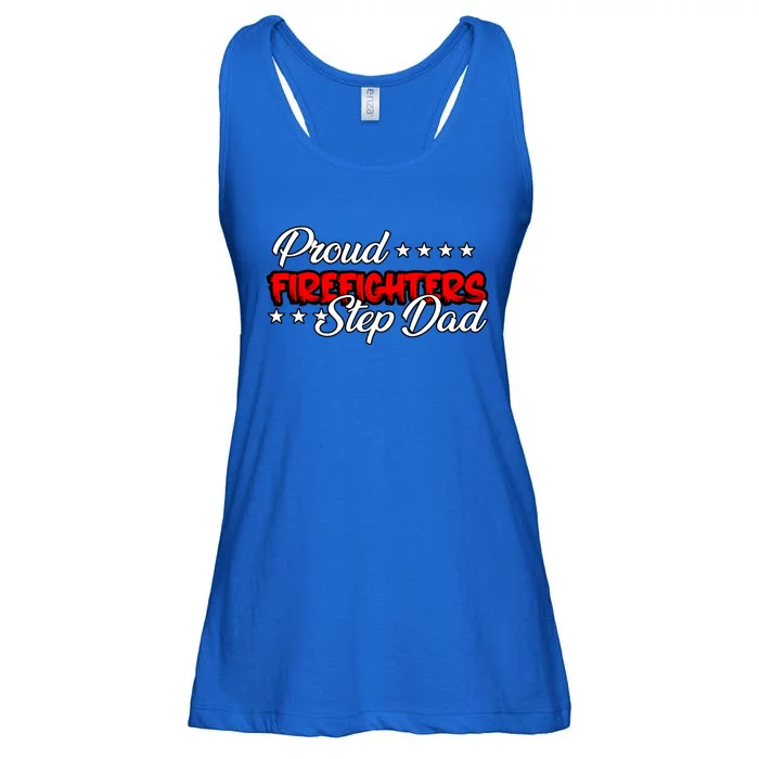 Proud Firefighters Step Dad Gift Ladies Essential Flowy Tank