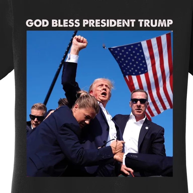 Pray For Trump Donald Trump Statement Trump Shooter Women's T-Shirt