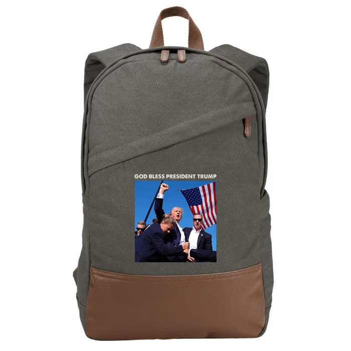 Pray For Trump Donald Trump Statement Trump Shooter Cotton Canvas Backpack