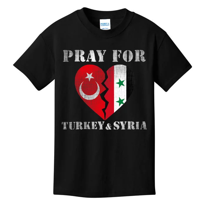 Pray For Turkey Syria Earthquake Support Rebuild Kids T-Shirt