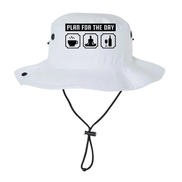 Plan For The Day Coffee Meditate Wine Gift Legacy Cool Fit Booney Bucket Hat