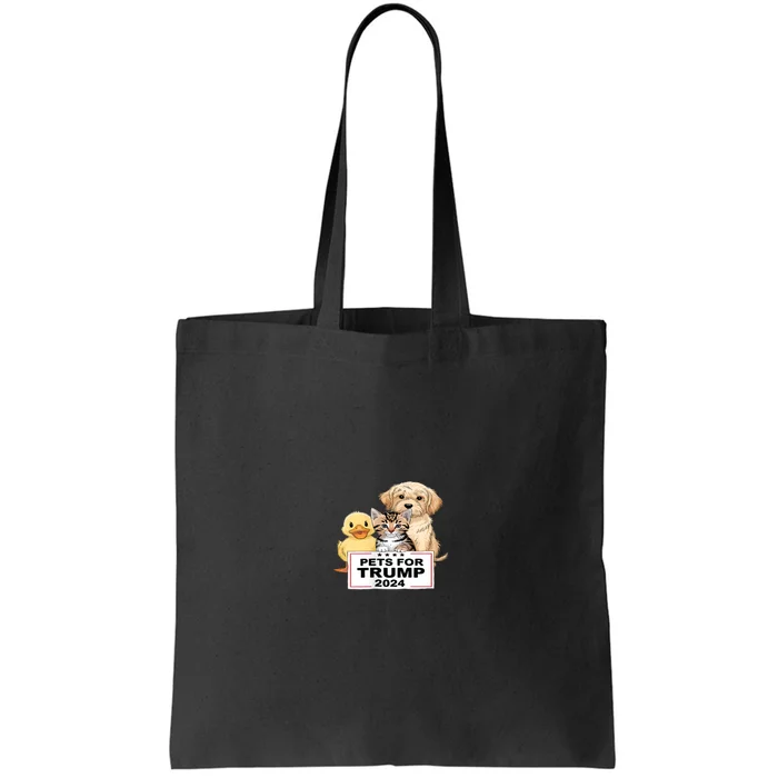 Pets For Trump Duck Cat Dog Donald Trump 2024 Tote Bag