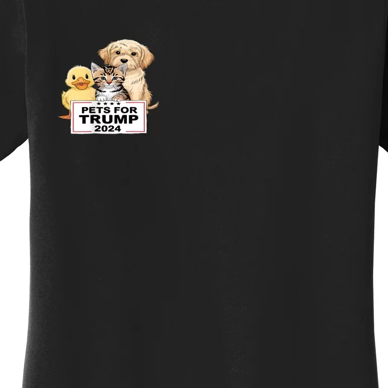 Pets For Trump Duck Cat Dog Donald Trump 2024 Women's T-Shirt