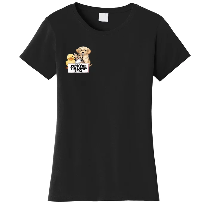 Pets For Trump Duck Cat Dog Donald Trump 2024 Women's T-Shirt