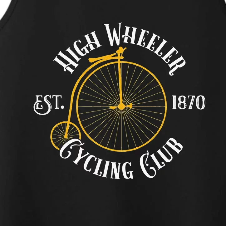 Penny Farthing T High Wheeler Cycling Club Bicycle Performance Tank