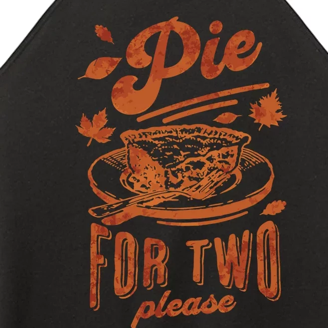 Pie For Two Thanksgiving Pregnancy Announcement Women’s Perfect Tri Rocker Tank