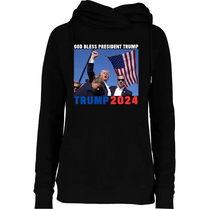 Pray For Trump Donald Trump Statement Trump Shooter Womens Funnel Neck Pullover Hood