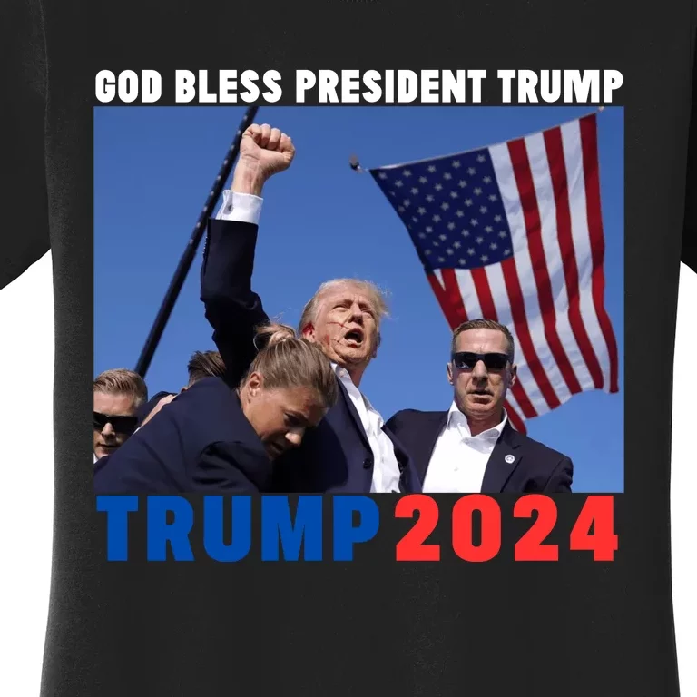 Pray For Trump Donald Trump Statement Trump Shooter Women's T-Shirt