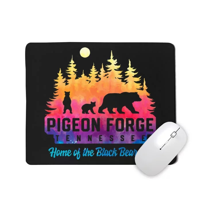 Pigeon Forge Tennessee Bear Great Smoky Mountains Tie Dye Mousepad