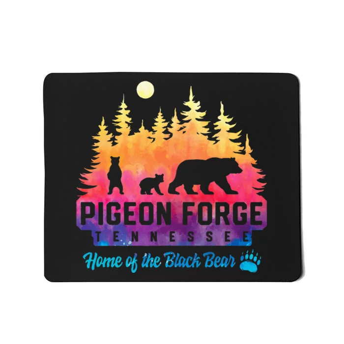 Pigeon Forge Tennessee Bear Great Smoky Mountains Tie Dye Mousepad