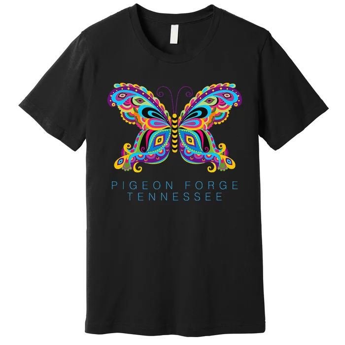 Pigeon Forge Tennessee Souvenir Butterfly Graphic Premium T-Shirt