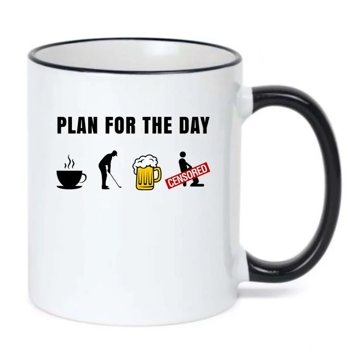 Plan For The Day Funny Husband Black Color Changing Mug