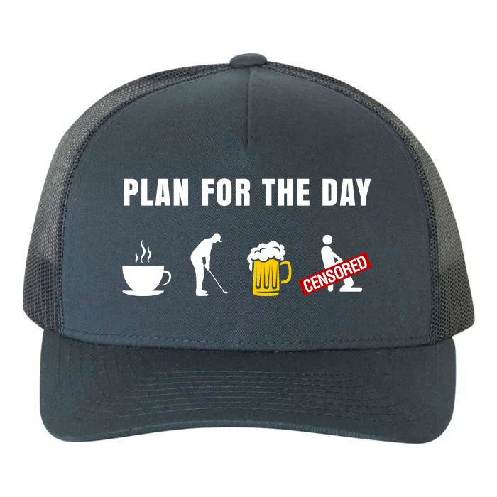 Plan For The Day Funny Husband Yupoong Adult 5-Panel Trucker Hat