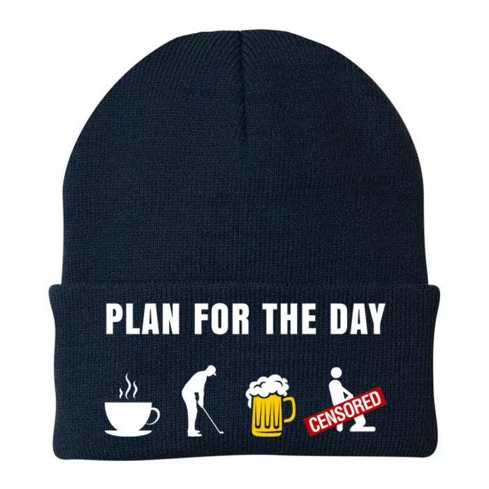 Plan For The Day Funny Husband Knit Cap Winter Beanie