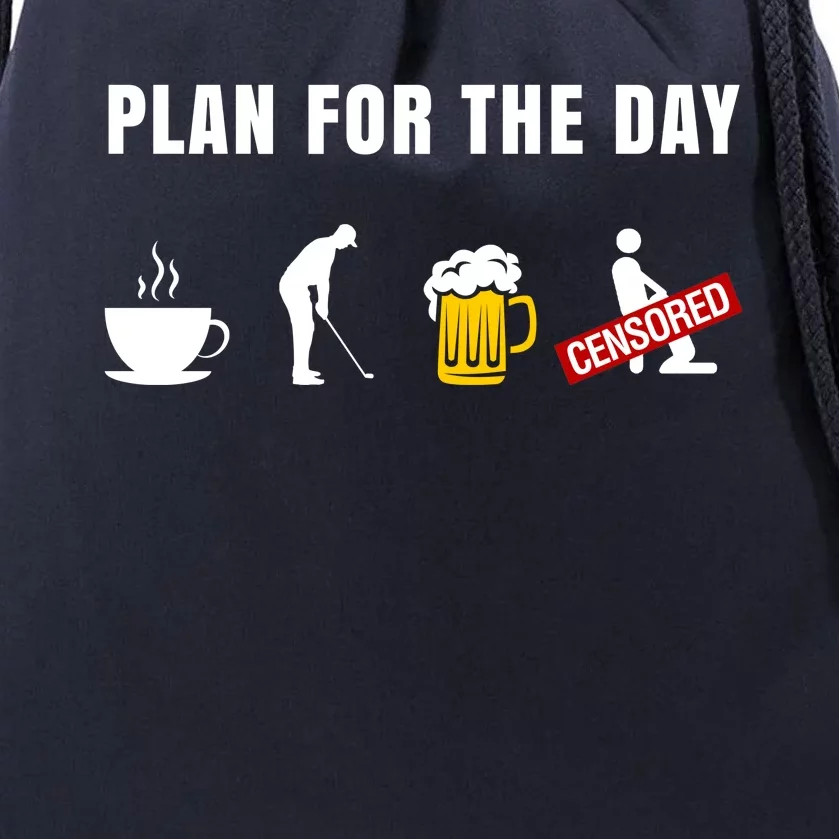 Plan For The Day Funny Husband Drawstring Bag