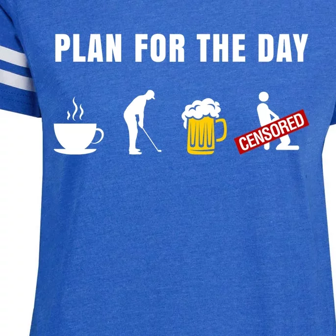 Plan For The Day Funny Husband Enza Ladies Jersey Football T-Shirt