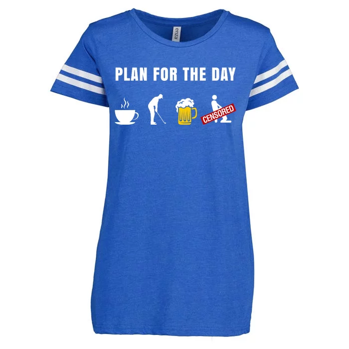 Plan For The Day Funny Husband Enza Ladies Jersey Football T-Shirt