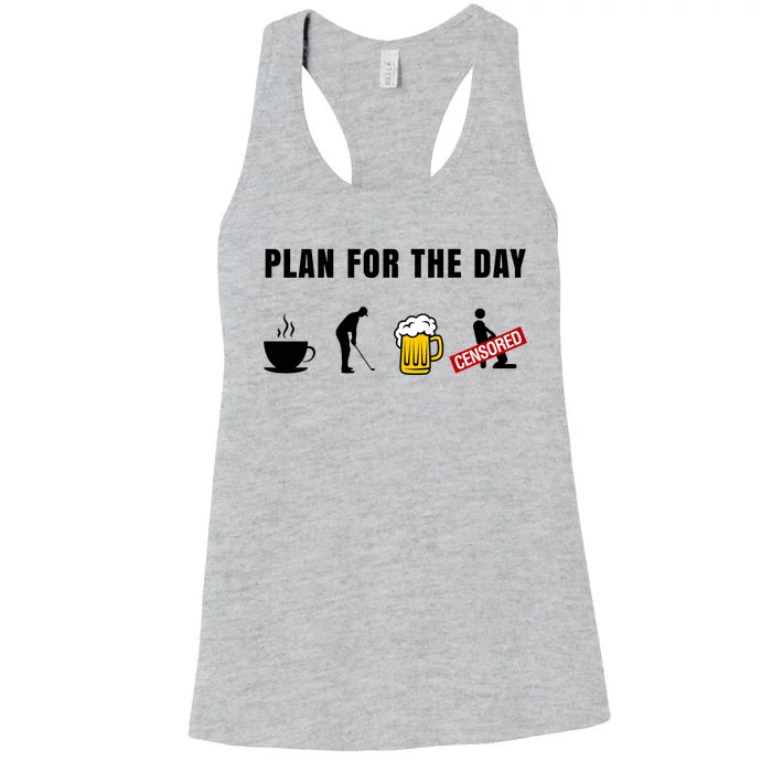 Plan For The Day Funny Husband Women's Racerback Tank