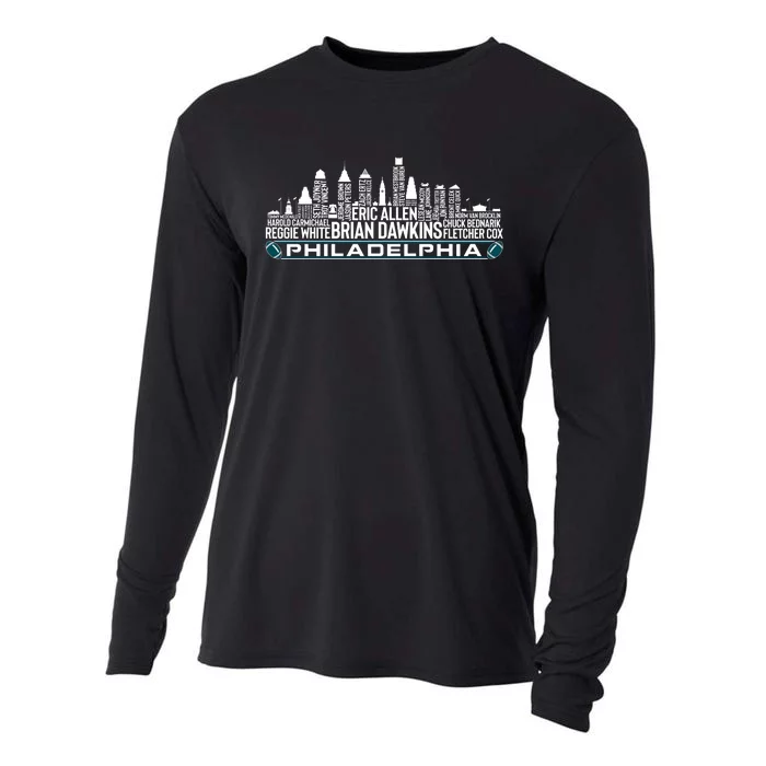 Philadelphia Football Team All Time Legends Cooling Performance Long Sleeve Crew