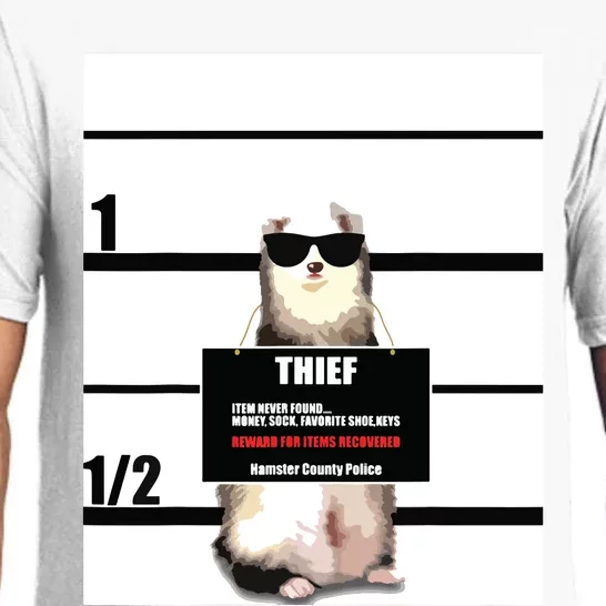 Pet Ferret Tee Funny Ferret Thief Mugshot Pajama Set